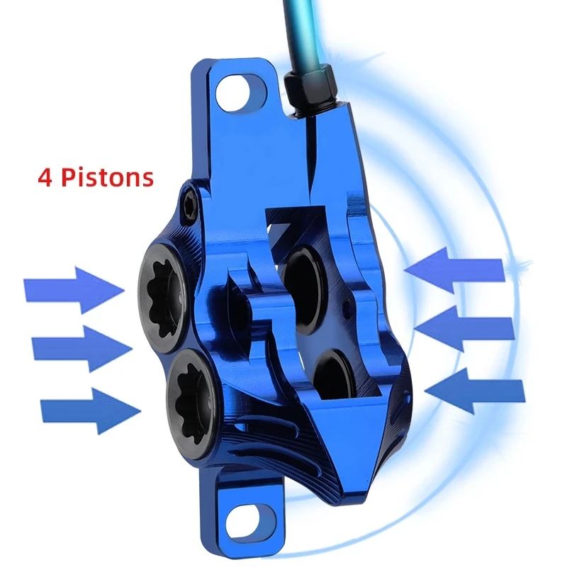 AM DH E-bike MTB Disc Brake IIIPRO E4 Mountain Bike Hydraulic Front 800mm Rear 1550mm Quick Cooling 4 Pistons Oil Pressure