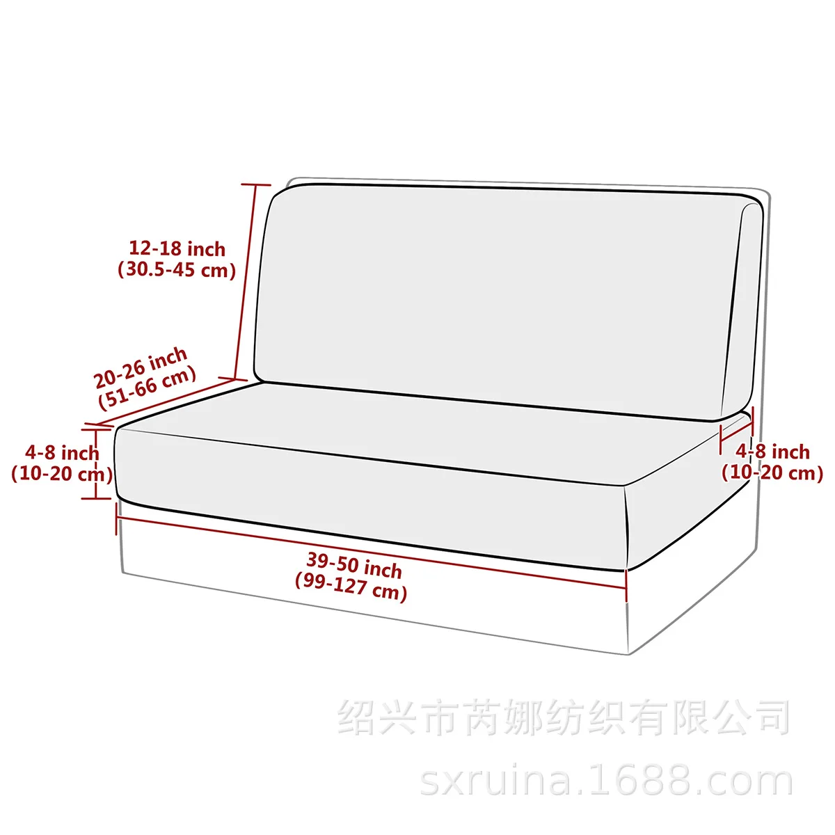Solid Modular Sofa Cushion Cover Set Two-Piece Backrest Seat Slipcovers Rv Booth Benches Sectional Sofas G Corn-Texture Fabric