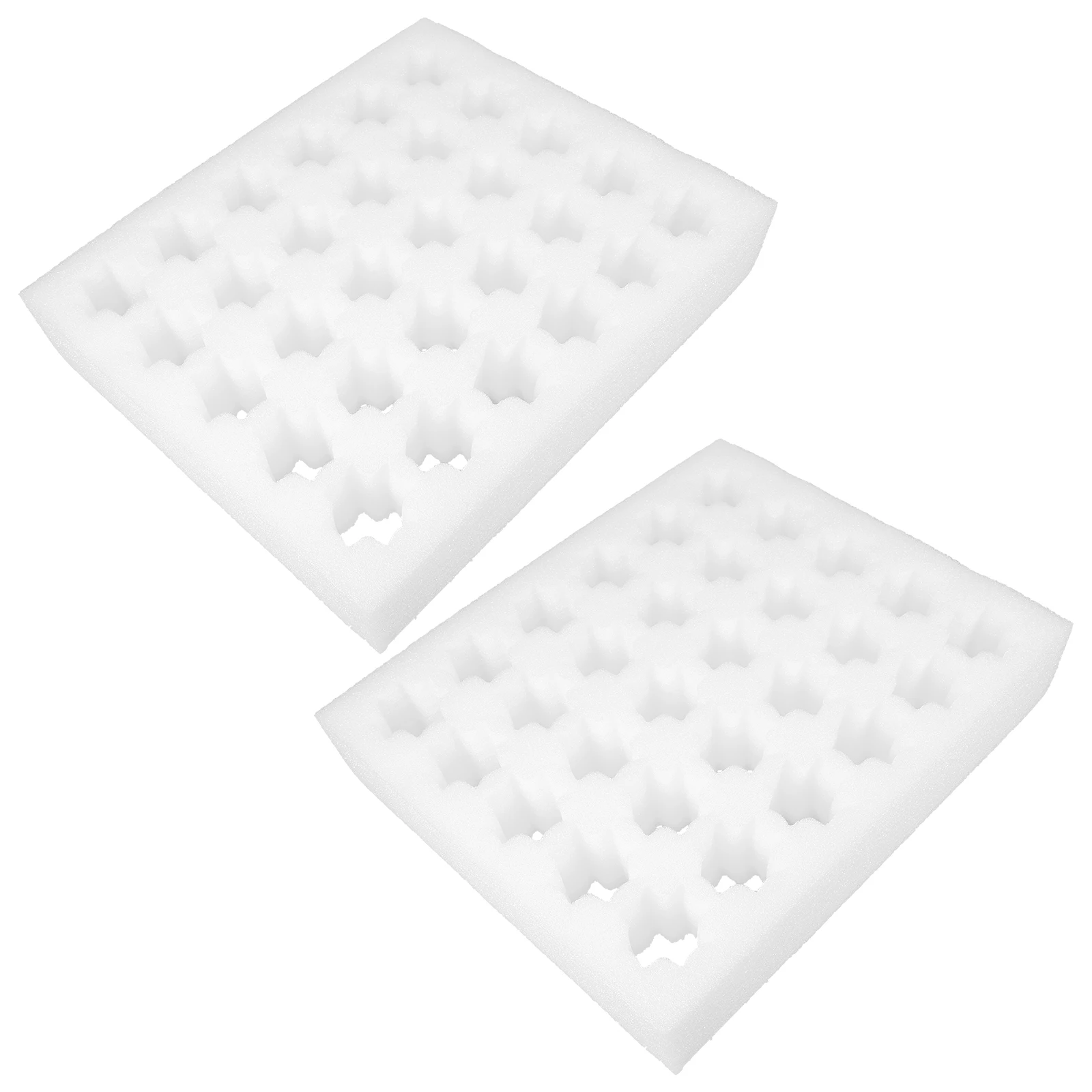 Foam Eggs Carrying Tray 2 Pack White Shock Resistant Egg Container for Delivery Reusable Protective Holder Stackable Outdoor Use