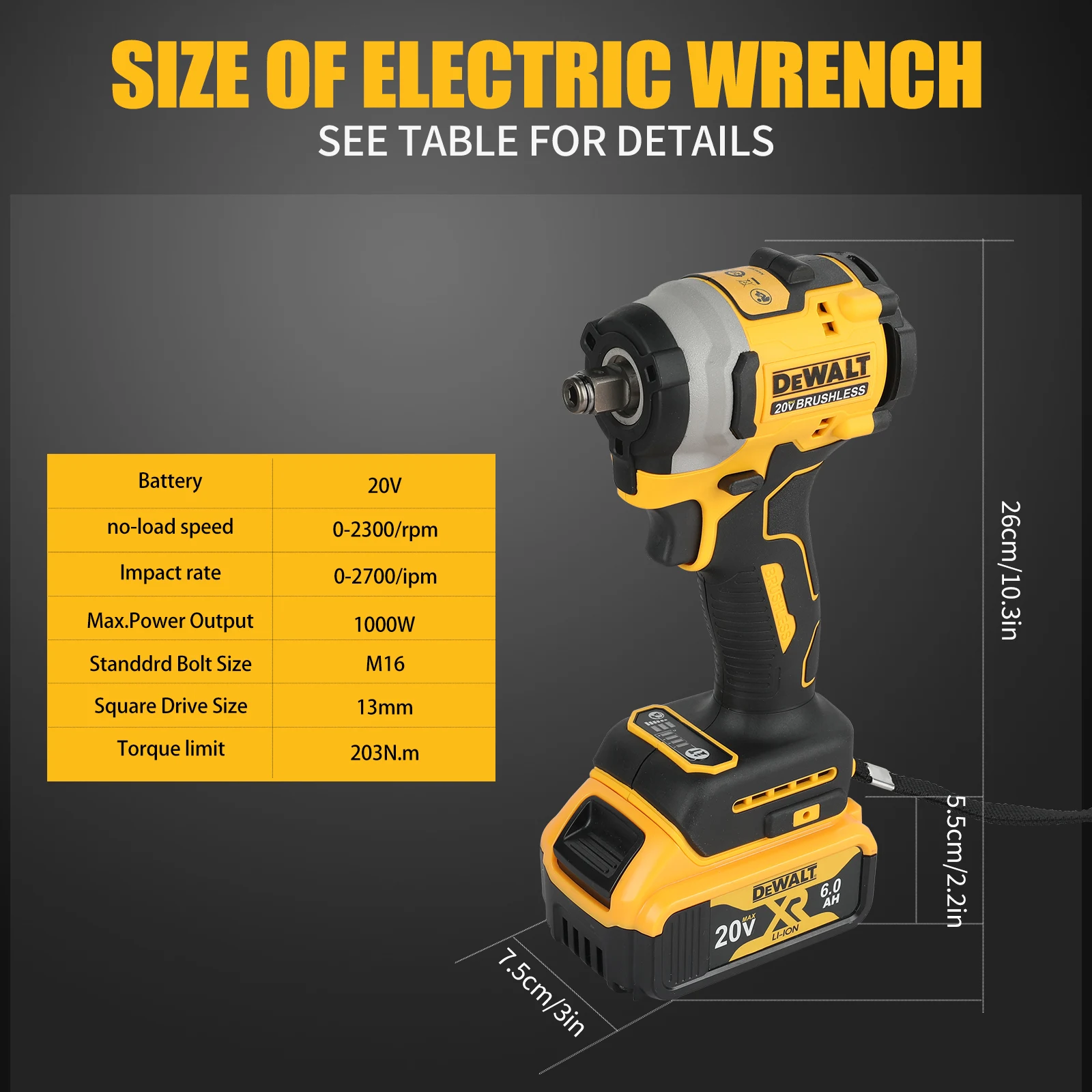 DeWalt DCF850 - 20 فولت ليثيوم - مفتاح ربط لاسلكي أيوني - عزم دوران عالي، أداة طاقة قابلة لإعادة الشحن للمحترفين والأعمال التجارية