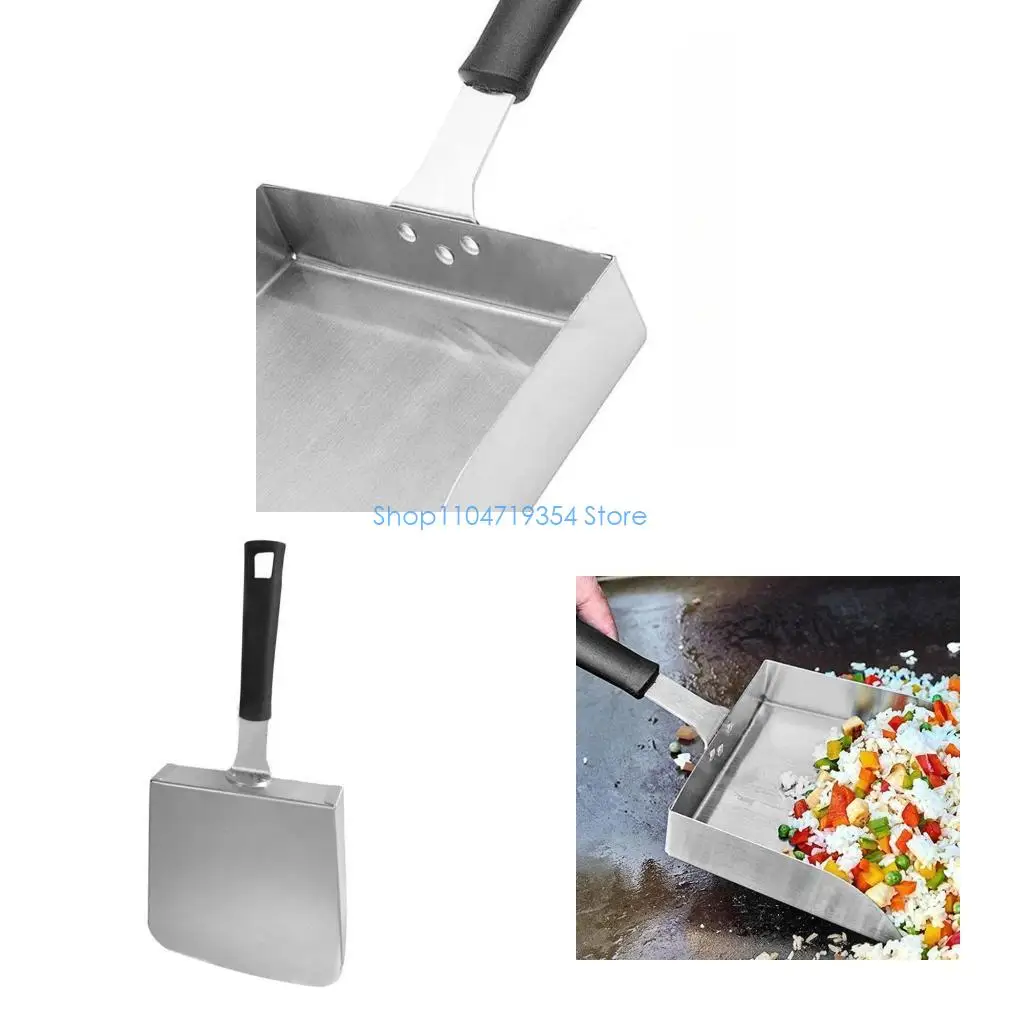 0XLD Smash Burgers Spatulas Stainless Steel Griddled Movered Grills BBQ Shovel