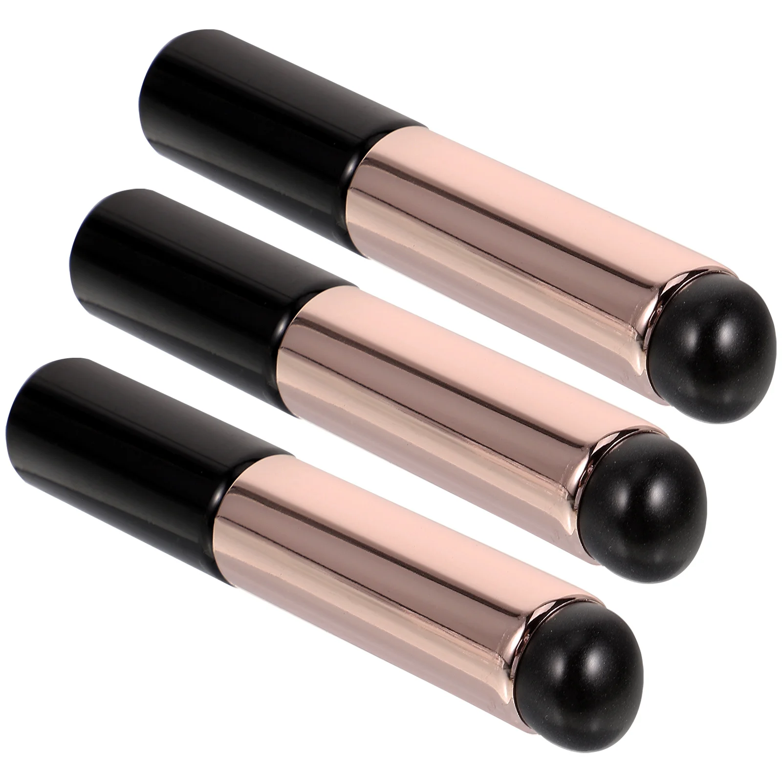 3-teiliges Lippenpinsel-Set aus Silikon, Lippenstift-Applikator, wiederverwendbar, tragbar, Make-up-Werkzeuge für Lipgloss, Balsam, Concealer, Lippenstift-Applikator