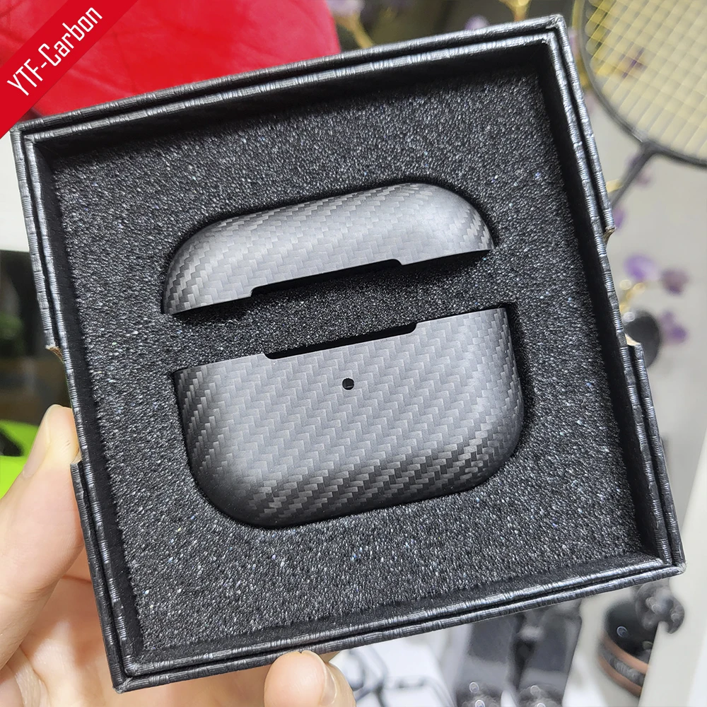 YTF-carbon 600D Carbon Fiber case For AirPods 3 Wireless Charging Bluetooth Headphone Skin Cover for AirPods 3