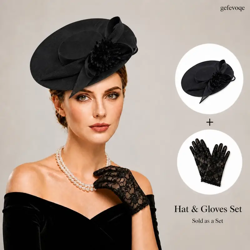 2pcs-women-lace-fascinator-hat-gloves-set-vintage-feather-veil-headpiece-elegant-hair-accessories-for-wedding-tea-party-cocktail