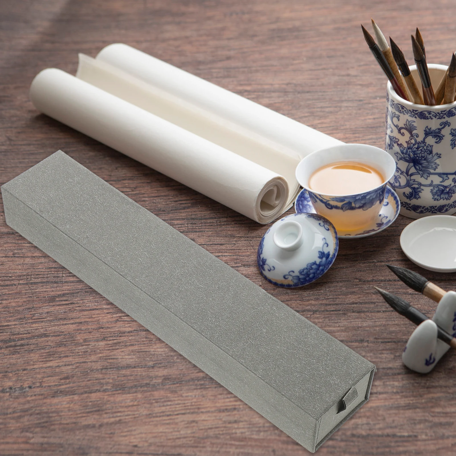 

Packing Boxes Drawer Pen Storage Case Chinese Calligraphy Single Brush Packaging Container Grey Cases