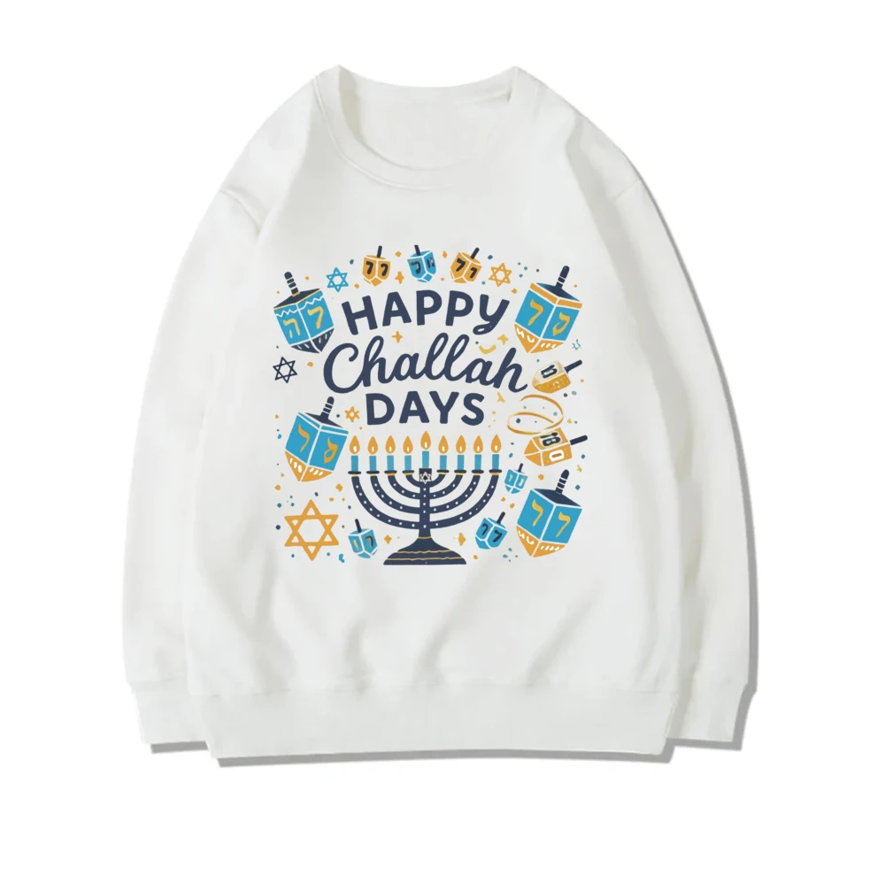 Peace Love Latkes Printed Jewish Sweatshirt Hapyy Hanukkah Female Hoodie Chanukah Women Outfit Winter Girls Long Sleeve Clohes