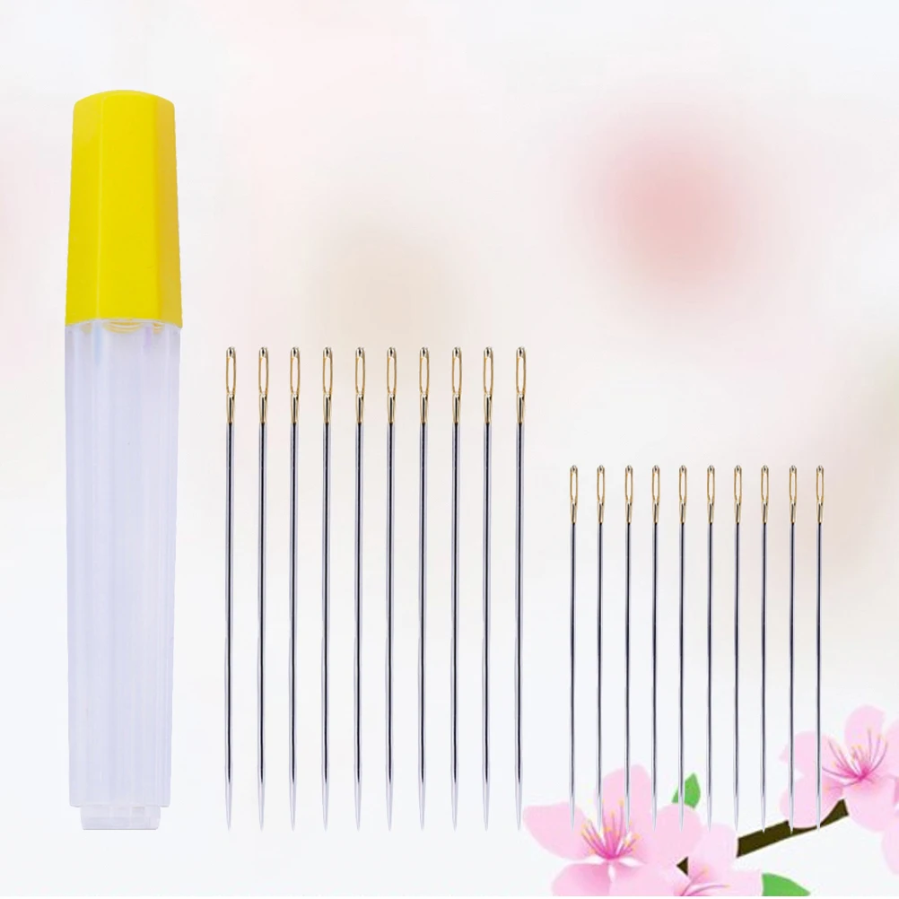 

20pcs Large Eye Needles for Stitching Sewing Knitting Embroidery Anti Rust Carbon Steel Perfect Craft Accessories