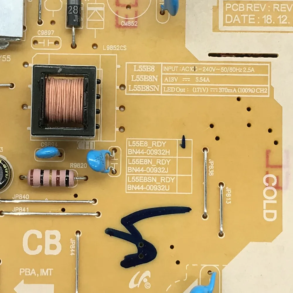 BN44-00932H L55E8-RDY scheda di alimentazione per TV muslimoriginal Power Card accessori per piastre TV professionali scheda di alimentazione