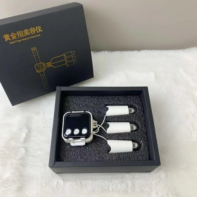 เครื่องนวดหน้าทองคำพกพา ไดมอนด์ ไฟว์ฟิงเกอร์ ไอ มาส์ก ไมโครเคอร์เรนท์ บำรุงผิว ฟื้นฟูผิว