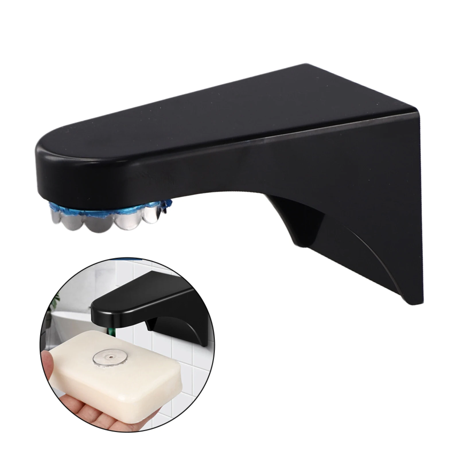 

Компактный настенный держатель для мыла на присосках для кухни и ванной комнаты, изготовленный из АБС-пластика, с защитой от ржавчины