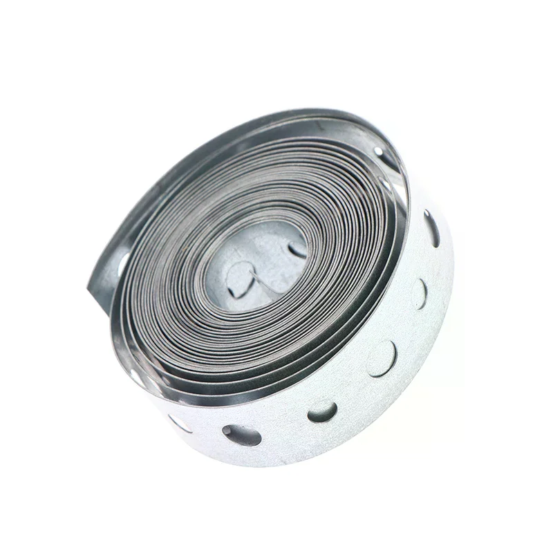 1 Roll 3Meter*18mm Galvanized Steel Tape Hanger Strap Pre-Punched Multi-Slot Metal Tape Easy To Install
