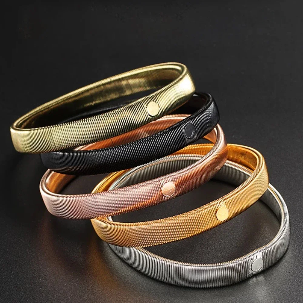 النمط الكلاسيكي 2 قطعة/زوج المضادة للانزلاق مطاطا قميص كم أصحاب شارات معدنية الفرقة تمتد الأربطة للنساء الرجال العملي #2