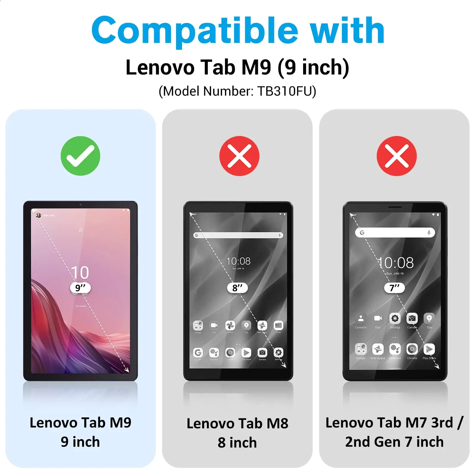 Schermbeschermer Voor Lenovo Tab M9 9 Inch 2023 9H Hardheid Anti-Kras Bubble Vrij Gehard Glas Voor Lenovo M9 Tb310fu 9.0"