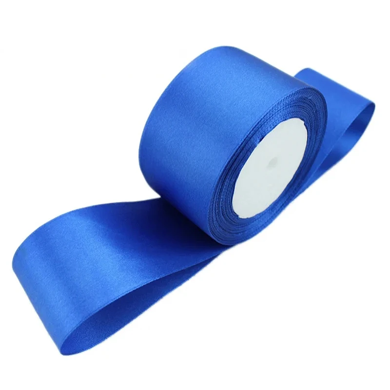 (25 yards/roll) Blue Satin Ribbon Wholesale Gift Wrapping Christmas ribbons