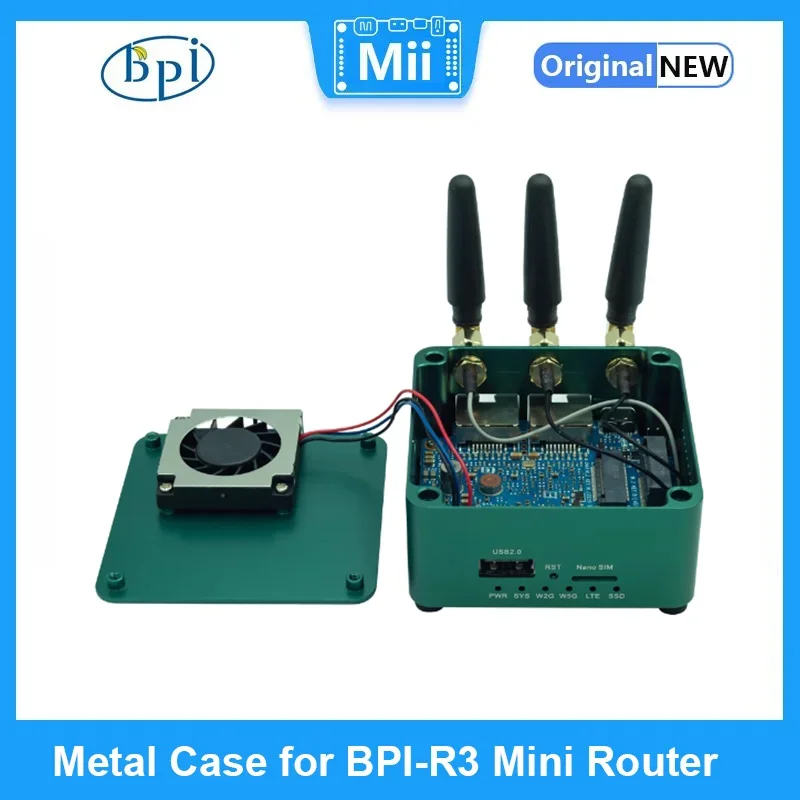 Imagem -04 - Metal Case para Banana pi Bpi-r3 Mini Router Demon Board Antena Wifi