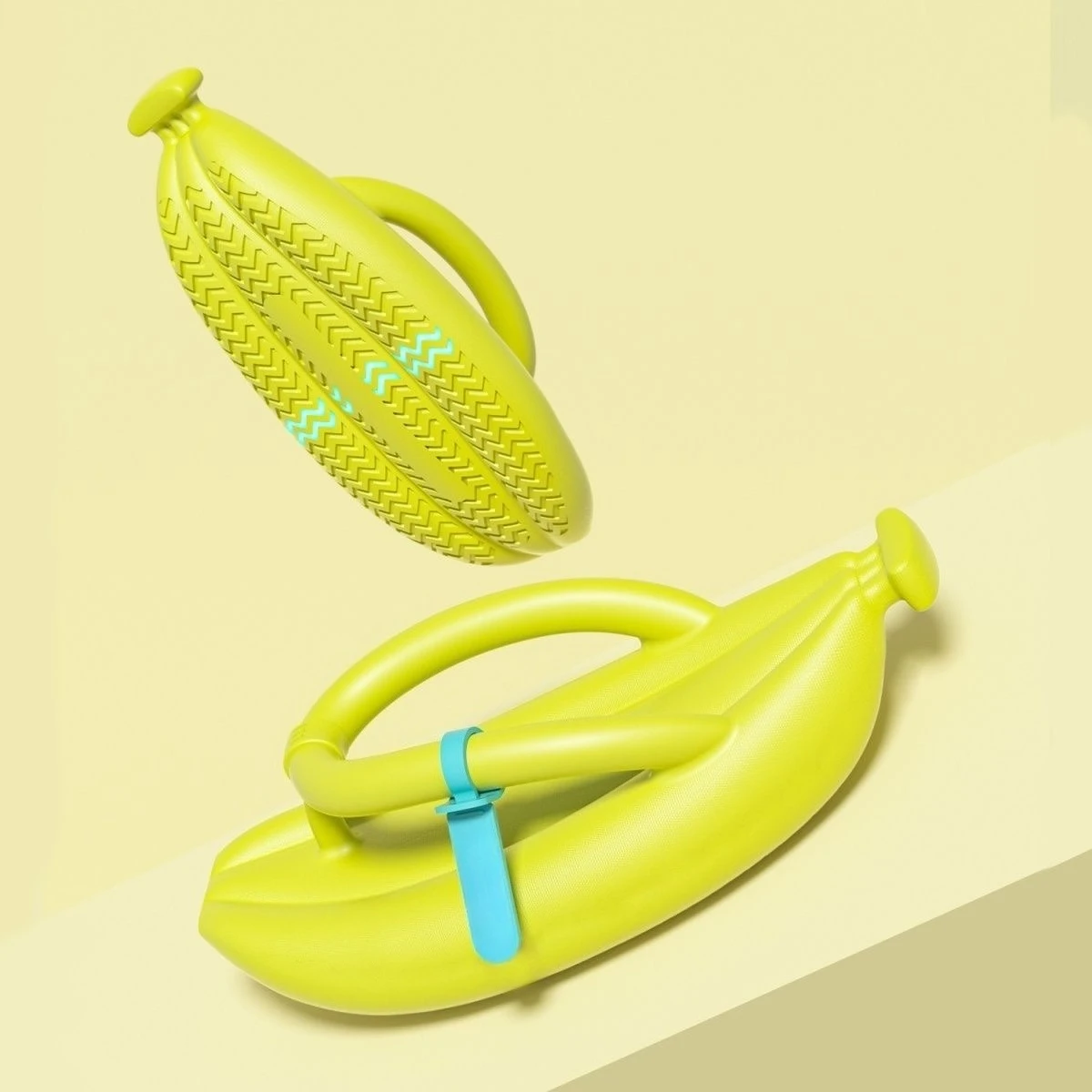Banana Flip-Flops Material Thick Bottom Comfortable Can Be Worn Flat Men's Slippers Banana Slippers Outside