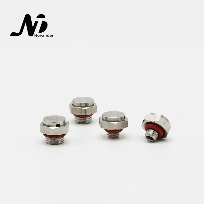 10 قطعة M10x1.5 المعادن المسمار تنفيس التوصيل SS304 M10 * 1.5 الفولاذ المقاوم للصدأ تنفس الهواء المسمار تنفيس صمام