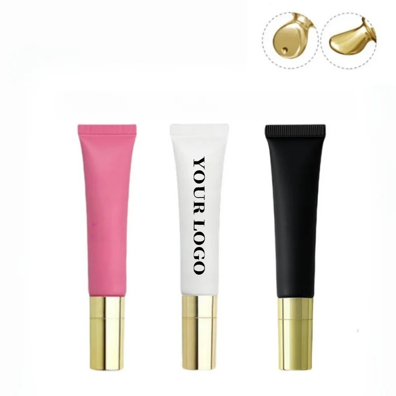 

【Настройка логотипа】15 мл массажная крышка из цинкового сплава для дозирования глазури для губ, масло для губ, крем для глаз, холодное прикосновение