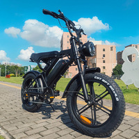 Deren Fatbike 250w Eu Warehouse Electric Bike Elektrische Fatbike V20 20inch Hydraulic Brake With Suspension