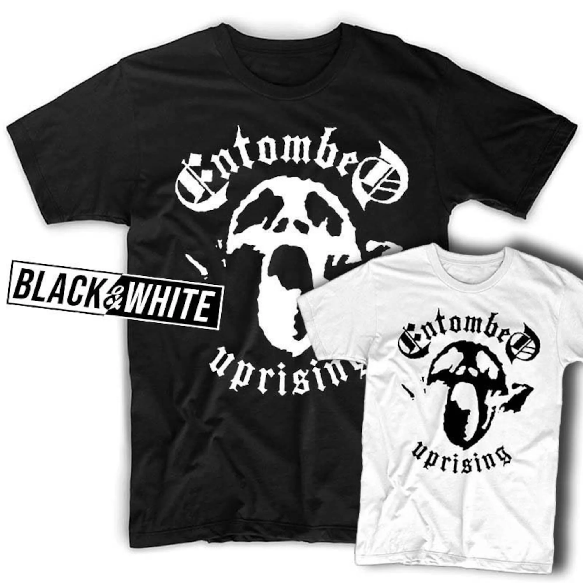 ENTOMBED Uprising band poster album cover heavy metal hard rock T Shirt all sizes S 5XL men's Black White