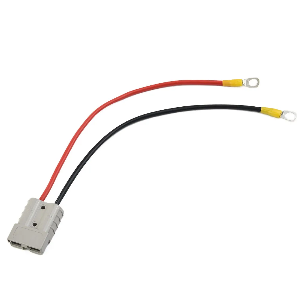 12AWG 50A Battery Extension Cord with M8 Post and Lug Terminal for Solar Panel Mounting Kits and Electric Vehicle Chargers