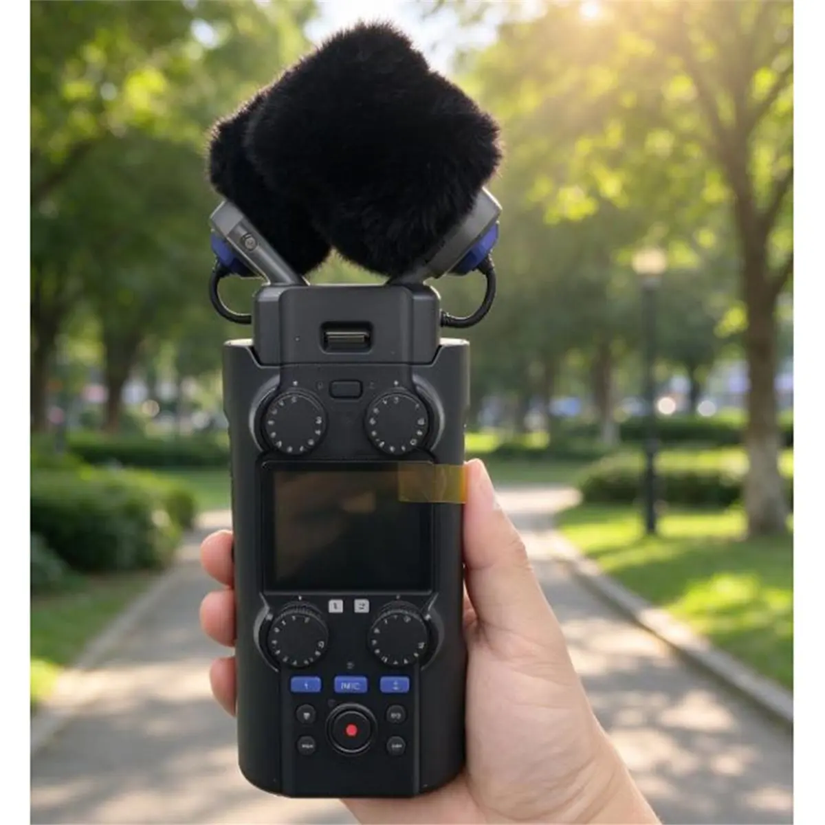 Furry Windscreen for Zoom H5 STUDIO Outdoor Windshield Artificial Fur Mic Cover Studio Wind Noise Reduction Cover