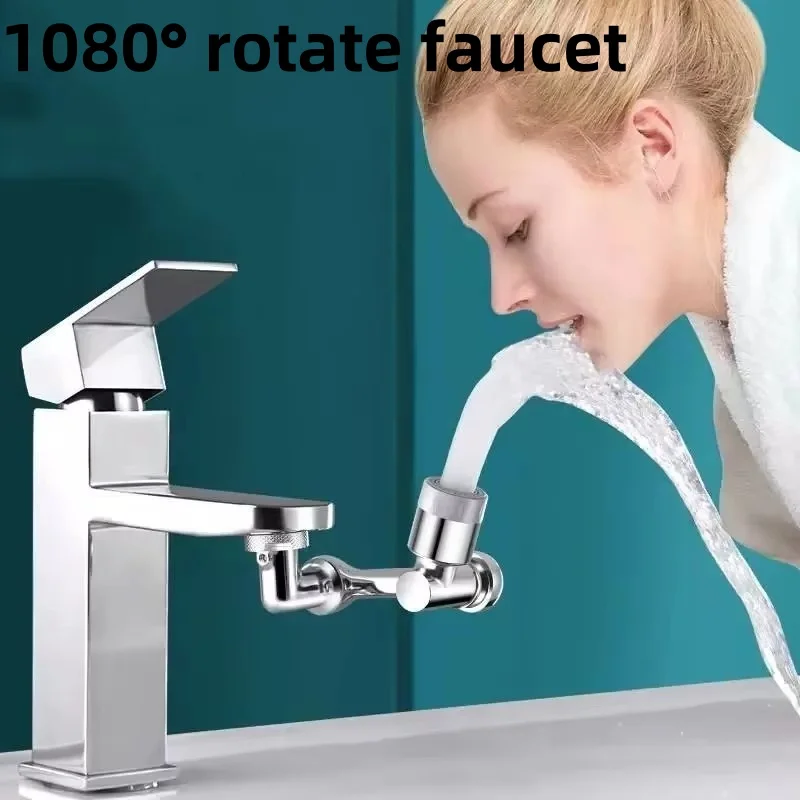 1080° Universal Rotation Faucet Extender Sprayer Head Kitchen Robot Arm Extension Faucets Mixer Aerator Bubbler Water Tap Nozzle