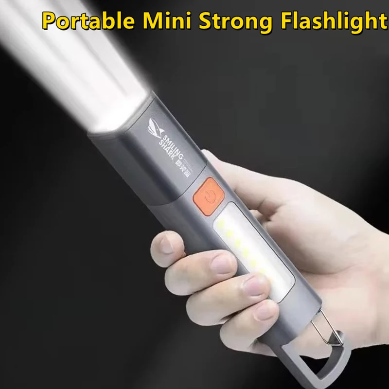 

Portable Rechargeable LED Flashlights Outdoor High Power Flashlight Zoom Torch Lamp Mini Flashlight High Brightness Fishing