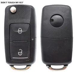 2 Buttons Key Shell For VW Golf Bora Lupo Passat Polo Transporter Sharan Fox Amarok Remote Fob Case Cover Replacement No Blade