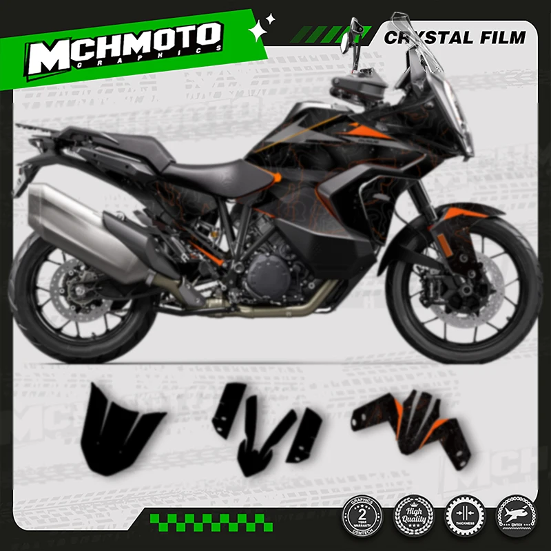 

MCHMFG New Style Graphics Background Decals Stickers Kit for KTM 2021 2022 2023 ADV 1290 R S