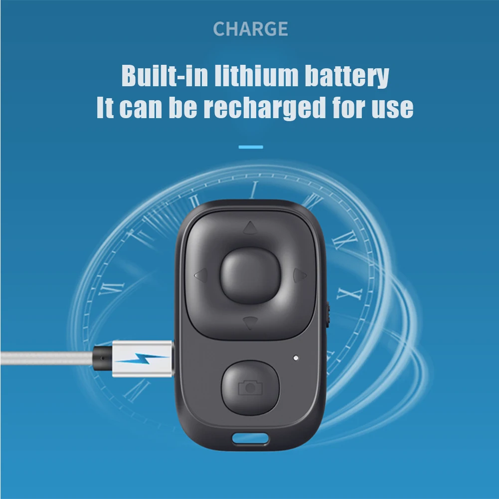 قابلة للشحن بلوتوث صغير متوافق مع جهاز التحكم عن بعد وحدة تحكم لاسلكية الموقت الذاتي كاميرا عصا مصراع الإصدار Selfie زر