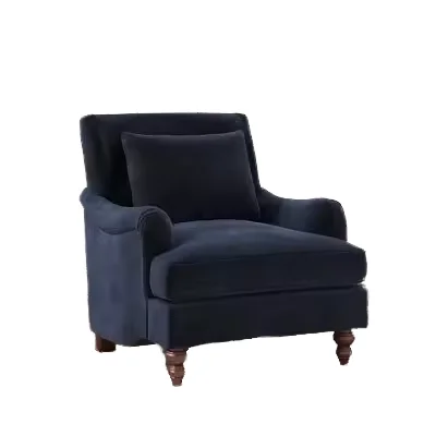 Modern Hotel Living Room Lounge Chair Single Seater Velvet Lounge Sofa Chair Balcony Features Free Sample Fabric Home Furniture