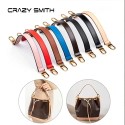 CRAZYSMITH 100% Genuine Leather Bags Strap Handle Strap for LV Noe Bucket Bag Short Shoulder Replacemen Straps Bag Accessories