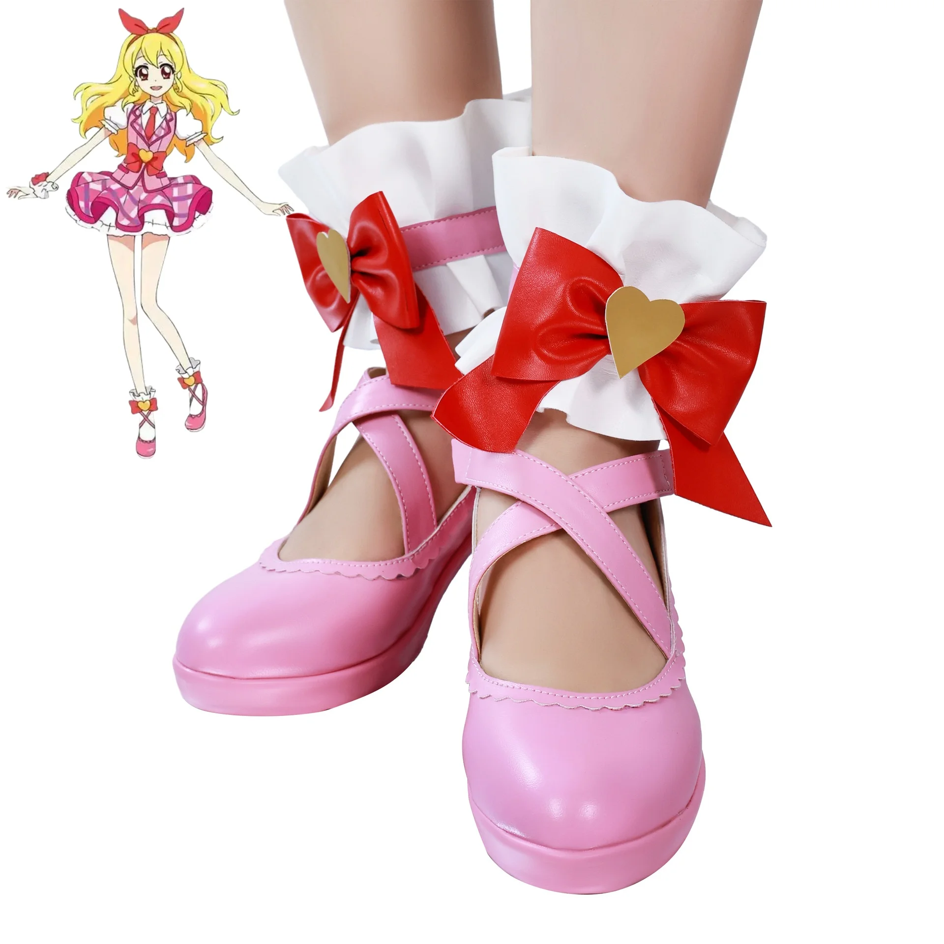 Hoshimiya Ichigo Cosplay Anime Aikatsu Shoes Halloween Party Carnival Role Play Outfit Prop Boots