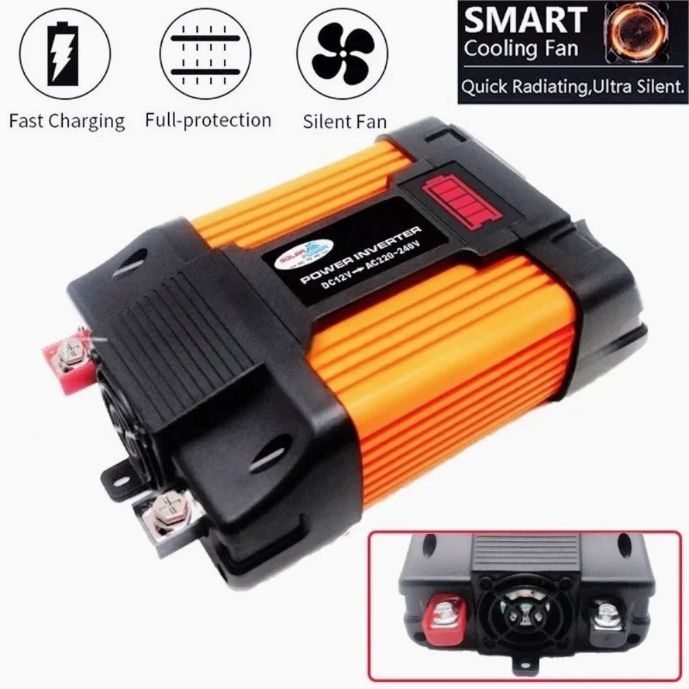 

DB-NEW Car Inverter 300W/500W DC12V To AC110V 220V Battery Power Display Inverter Intelligent Cooling Fan 1
