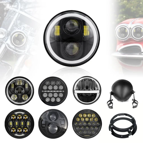 Imagen 2 del producto Faro LED Universal para motocicleta y coche, de 5,75 pulgadas, para Harley, indio, Yamaha, Honda, Triumph iii, 5 3/4 "", H4, para BMW 325i