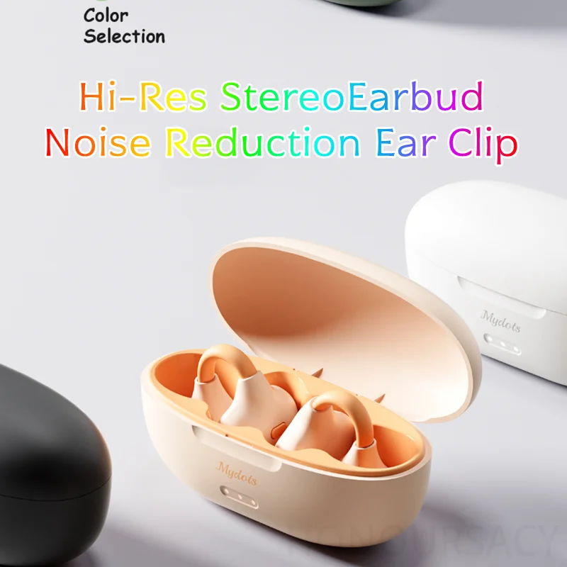 

Наушники Hi-Res с шумоподавлением, зажим для ушей, мини-наушники, беспроводные Bluetooth 5,3, гарнитуры, не в ухе, наушники с костной проводимостью