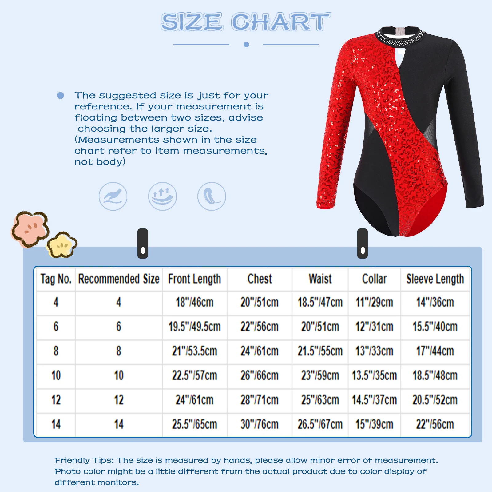 Kids Girls Sequins Long Sleeve Leotard Bodysuit Jazz Latin Dance Stage Performance Costume Modern Contemporary Dancewear