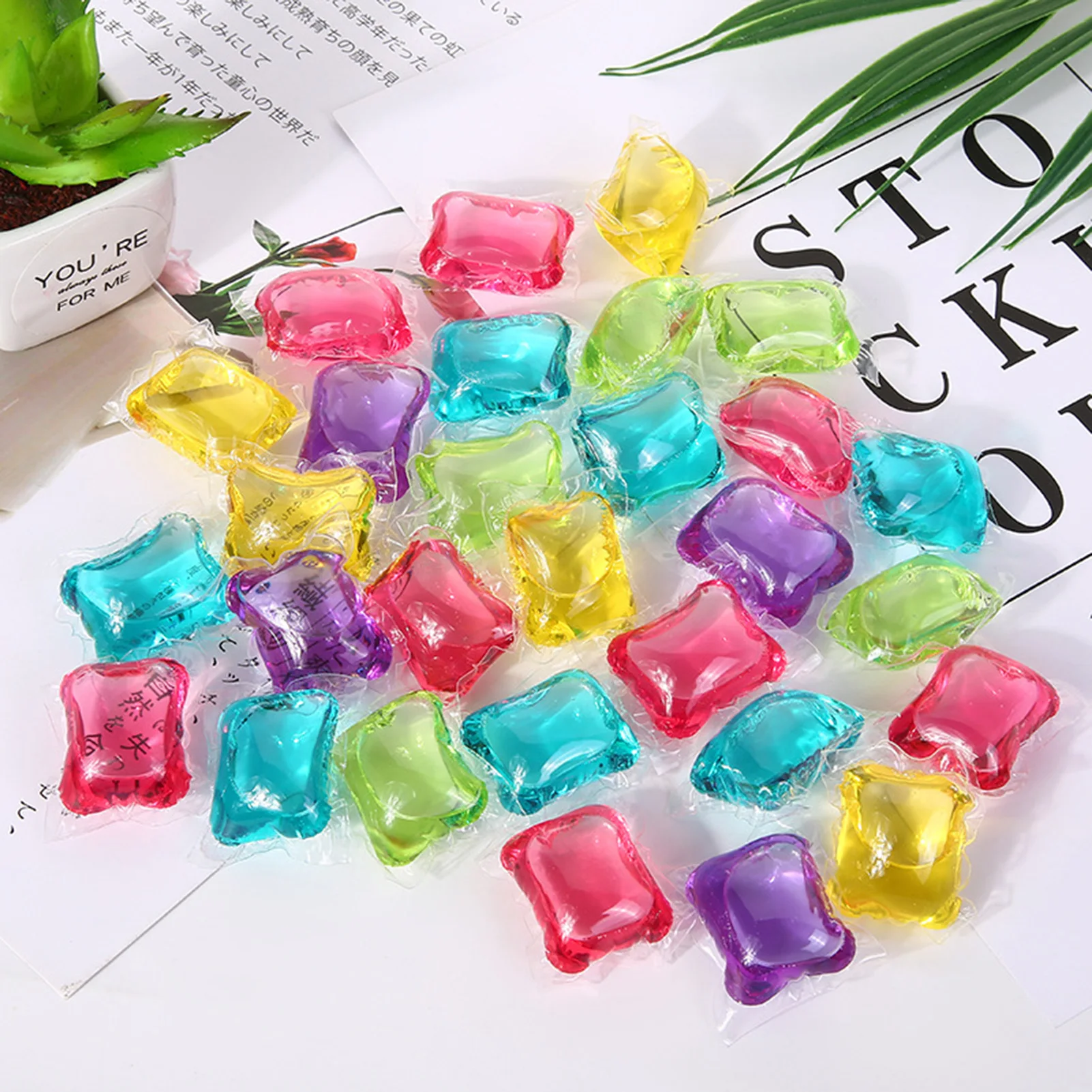 30pcs Laundry Detergent Beads Ball Long-Lasting Fragrance Decontamination for Travel Washing Cleaner Supplies