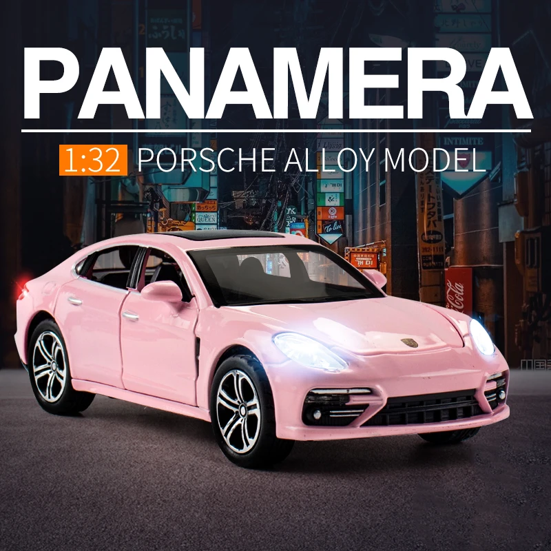 1:32 Porsches Panamera Coupe Alloy Car Model Diecasts Toy Vehicles Metal Car Model Simulation Sound Light Collection Gift