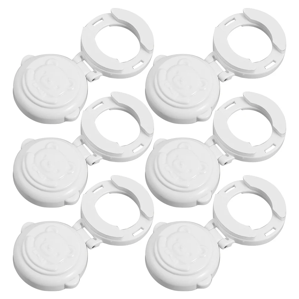 

6 Pcs Washing Machine Button Lock Oven Knob Covers for Child Safety Gas Stove One-button Start Guards Proof Plastic Childproof