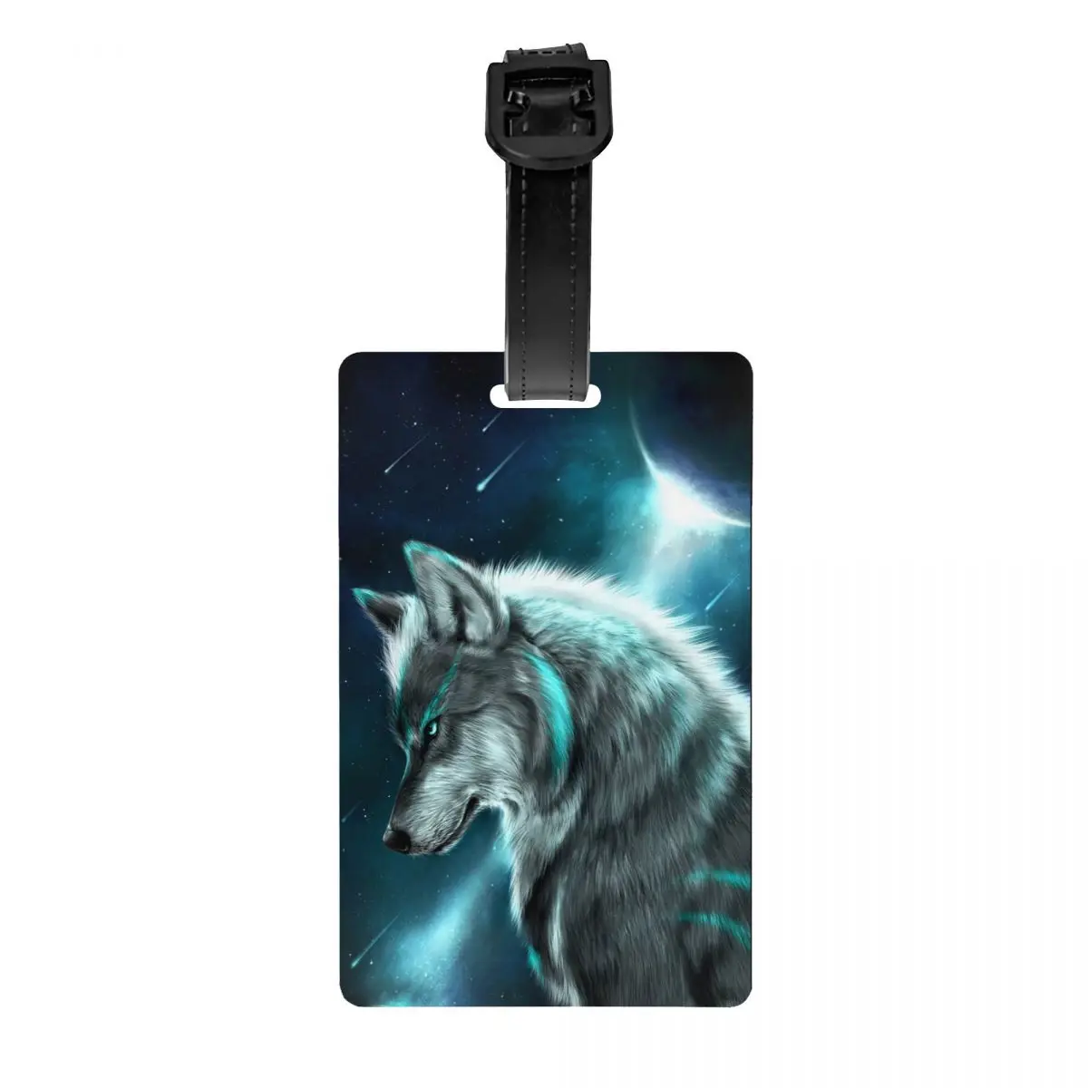 Étiquettes à bagages personnalisées Animal Wolf pour valises, couverture de confidentialité, étiquette d'identification