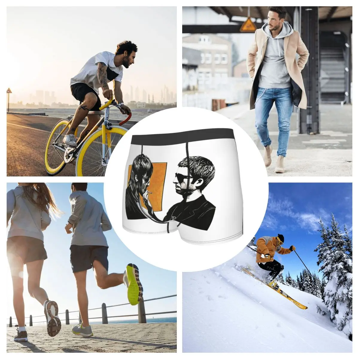 Трусы-боксеры, шорты Liam Gallagher (5), мужские дышащие трусы для мужчин, подарок бойфренду