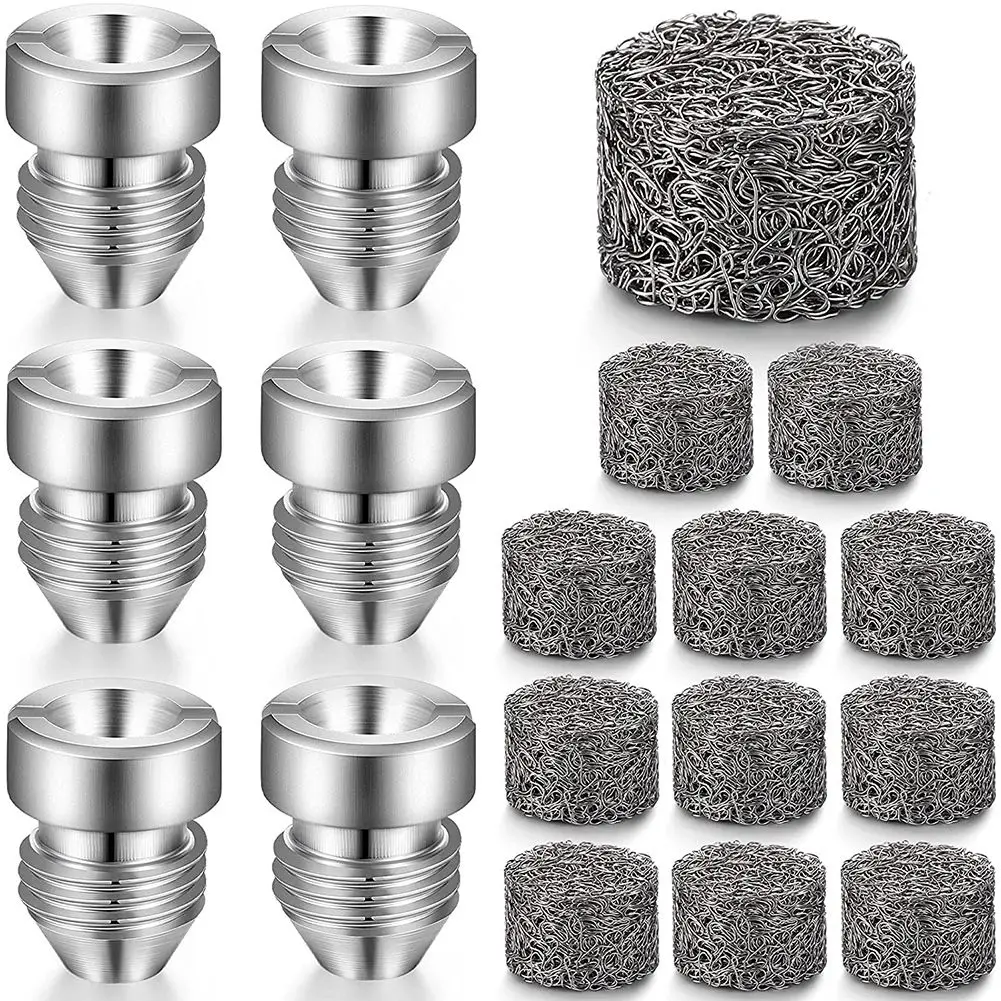 6 Pieces Foam Cannon Orifice Nozzle Tips and 12 Pieces Foam Maker, Universal 1.1 mm Thread Nozzle and Mesh Filter