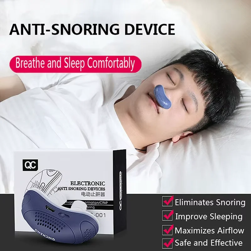 Electric Nose Clip Anti Snoring Device Stopper Snoring Device Assisted Sleep Insomnia Night Better Breathing Sleep Care Machine