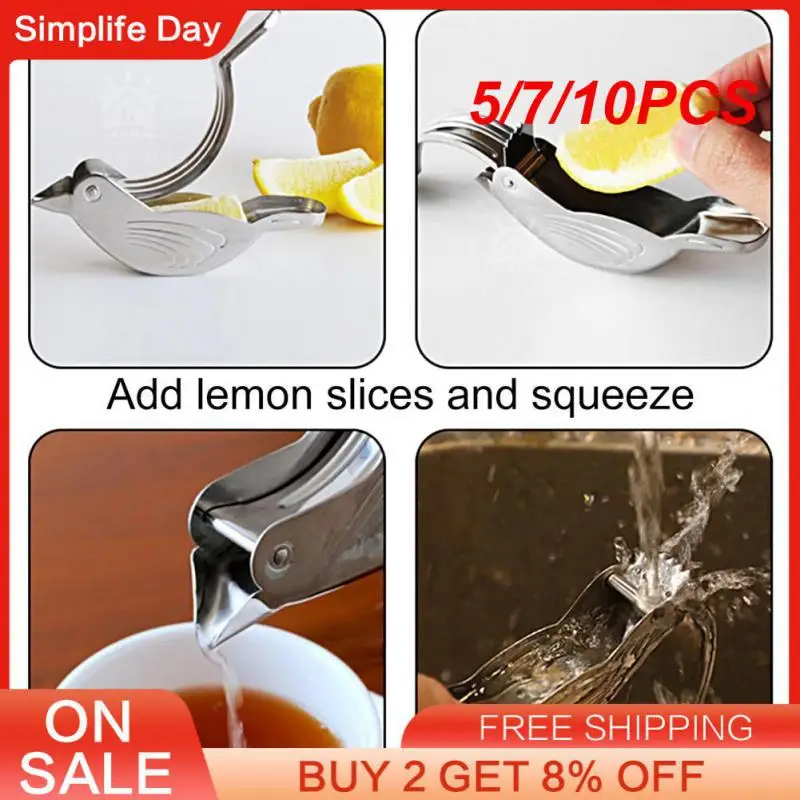 5/7/10PCS Lemon Squeezer Bird Shape 304 Stainless Steel Hand Press Orange Juicer Kitchen Tool Accessories Lemon Juicer