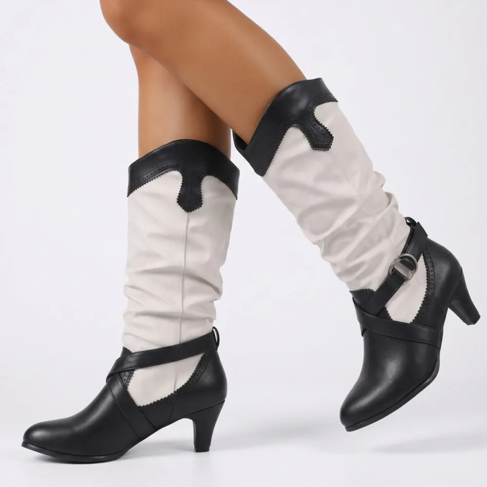 New pair of high-heeled boots