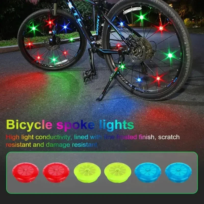 Super Bright Waterproof Bike Wheel Lights, Ultralight Spoke Lights, Simple Installation, Cycling Accessories, Compact Size, 2Pcs