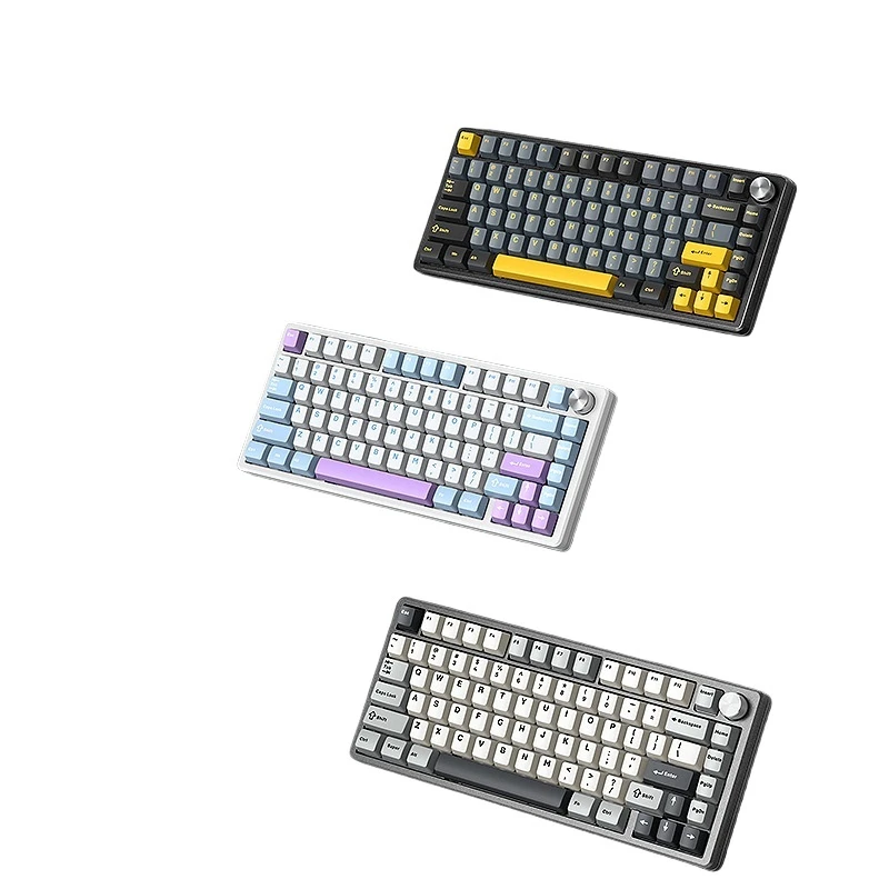 R83 Wireless 2.4g Bluetooth Tri-Mode Mechanical Keyboard Rgb Computer Office Backlit Wireless Keyboard Gaming Keyboard Gifts