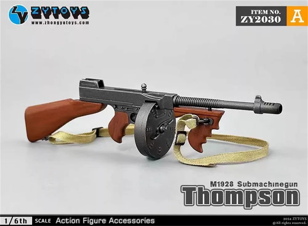 1/6 ZYTOYS M1928 Lalka żołnierza US. Figurka Thomson Mini broń Model około 15 cm nieprawdziwy dla 12-calowej figurki elementu scen DIY